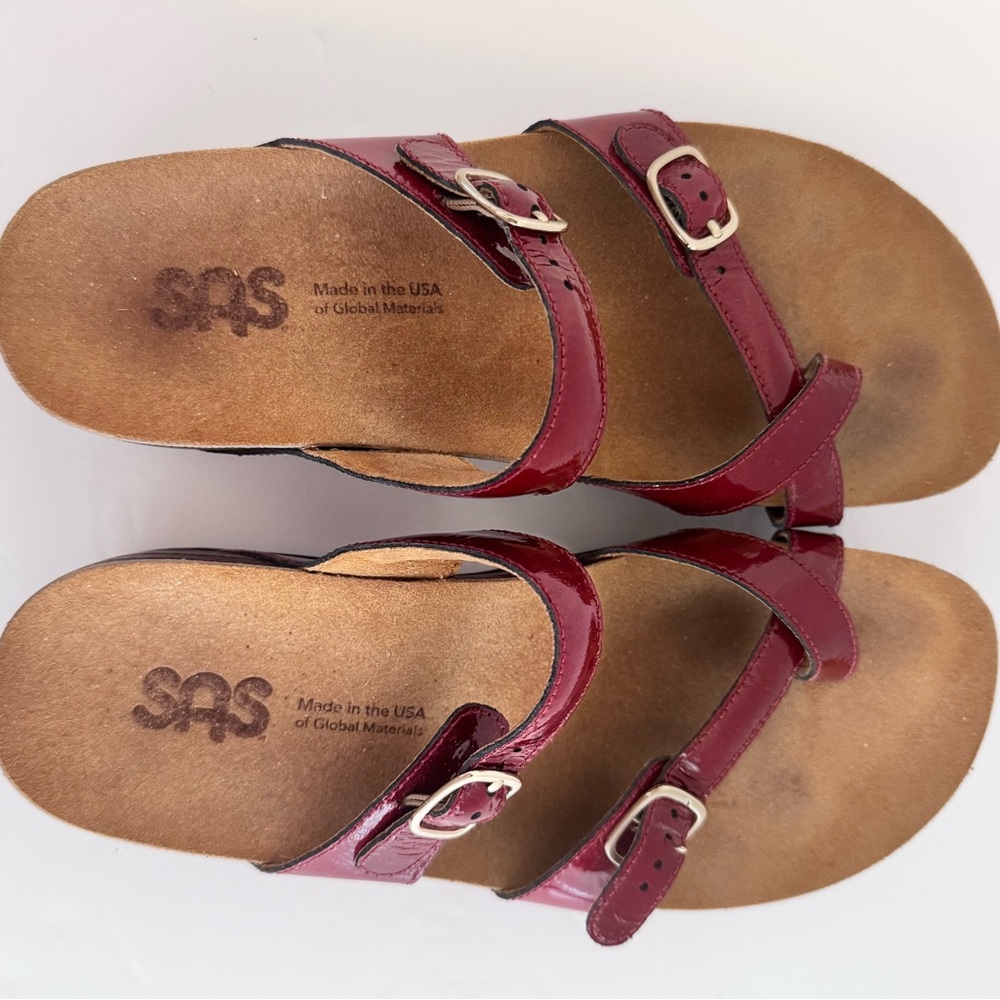SAS Women's Shelly Toe Loop Slide Sandals Tripad Comfort Buckle Strap 7.5 - Picture 4 of 15
